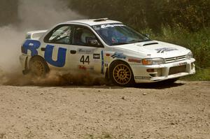 Henry Krolikowski / Cindy Krolikowski Subaru Impreza on SS9 at a 90-left.