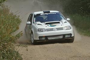 Justin Wollerman / Brian Scott VW R32 at the spectator point on SS9 (1).