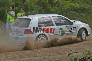 Justin Wollerman / Brian Scott VW R32 at the spectator point on SS9 (2).