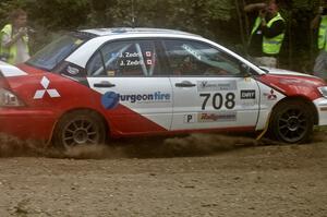 Jan Zedril / Jody Zedril Mitsubishi Lancer ES is barely visible through the dust on SS9.