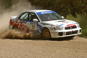 Yurek Cienkosz / Lukasz Szela Subaru WRX on SS9 at the spectator point (1).