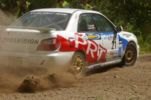 Yurek Cienkosz / Lukasz Szela Subaru WRX on SS9 at the spectator point (2).