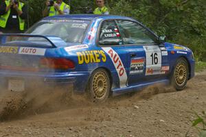 Kazimierz Pudelek / Mariusz Malik Subaru Impreza at the SS9 spectator point (2).