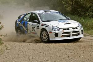 Zach Babcock / Dave Parps Dodge SRT-4 on SS9 at the spectator point (1).