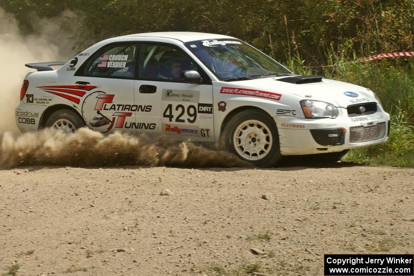 Stephan Verdier / Scott Crouch Subaru WRX at the SS9 spectator point (1).