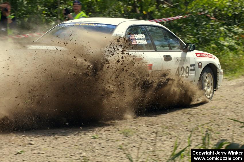 Stephan Verdier / Scott Crouch Subaru WRX at the SS9 spectator point (2).