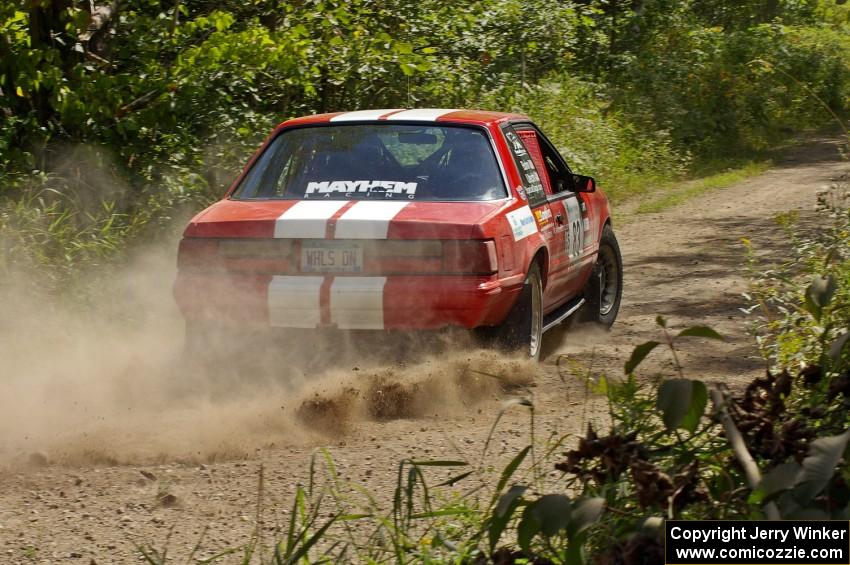 Mark Utecht / Rob Bohn Ford Mustang slings gravel on SS9.