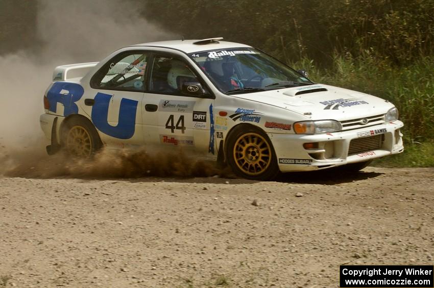 Henry Krolikowski / Cindy Krolikowski Subaru Impreza on SS9 at a 90-left.