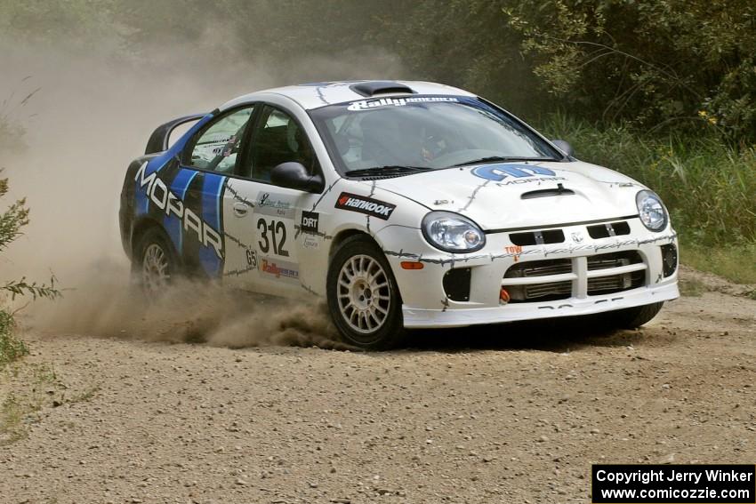 Zach Babcock / Dave Parps Dodge SRT-4 on SS9 at the spectator point (1).