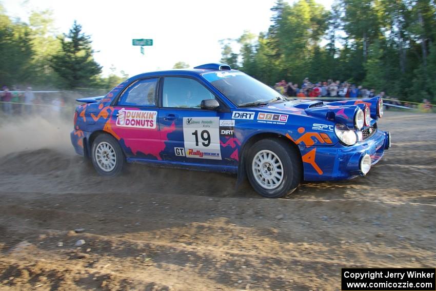 Tim Penasack / Scott Putnam Subaru WRX at the spectator point on SS13.