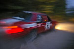 Mark Utecht / Rob Bohn Ford Mustang on SS15 after sundown.