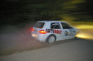 Justin Wollerman / Brian Scott VW R32 on SS15. They finished their first rally in the new car.