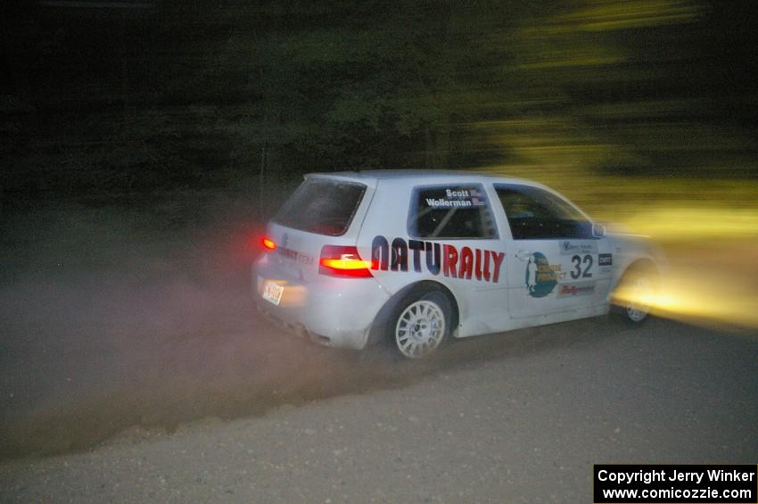 Justin Wollerman / Brian Scott VW R32 on SS15. They finished their first rally in the new car.