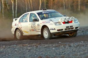 Lars Wolfe / Kent Gardam VW Jetta Turbo on the practice stage.