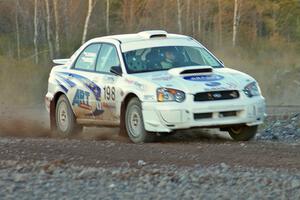 Arkadiusz Gruszka / Grzegorz Dorman in their Subaru WRX STi.