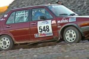 Matt Bushore / Andy Bushore VW Jetta on the practice stage.