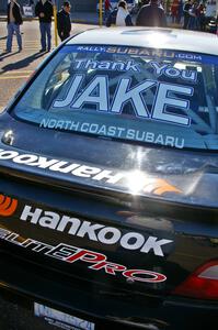 Matthew Johnson / Jeremy Wimpey Subaru WRX had a big memorium to the late Jake Himes.