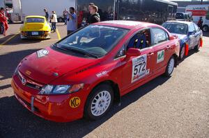 James Robinson / Michael Niesen Honda Civic Si and Nick Lehner / Jon Del Grande Honda Civic Si at parc expose in Houghton.