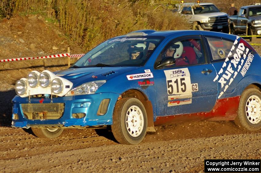 Adam Boullion / Phil Boullion Ford Focus on the practice stage.