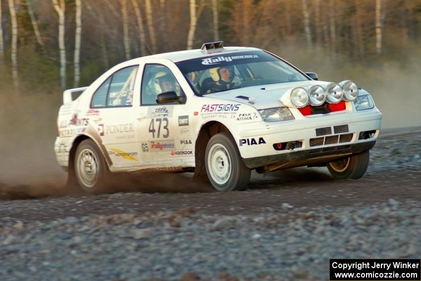 Lars Wolfe / Kent Gardam VW Jetta Turbo on the practice stage.