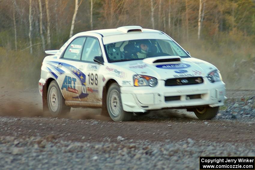 Arkadiusz Gruszka / Grzegorz Dorman in their Subaru WRX STi.