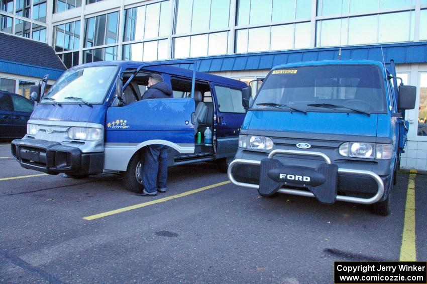 Ford was doing road testing with these two vehicles designed for the Brazilian market. One a van, the other a pickup.