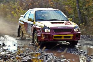 Bryan Pepp / Jerry Stang Subaru WRX on SS1.