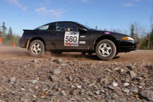 Mike Bodnar / Elaine Sheaks Misubishi Eclipse GSX on SS1.