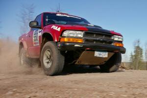 Jim Cox / Brent Carlson Chevy S-10 on SS1.