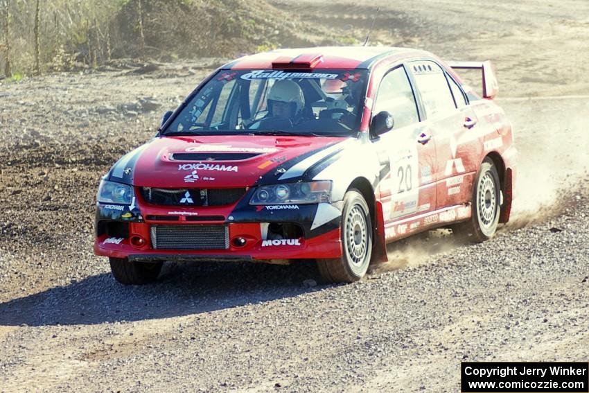Andrew Comrie-Picard / Marc Goldfarb Mitsubishi Lancer Evo 9 on SS1.
