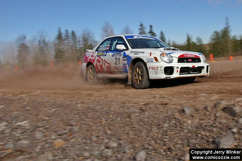 Yurek Cienkosz / Mariusz Malik Subaru WRX on SS1.