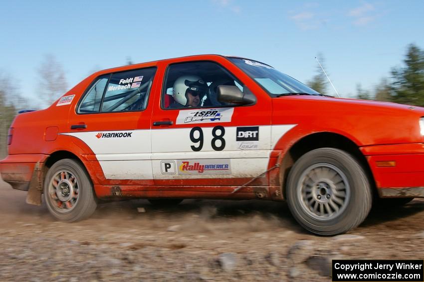 Mike Merbach / Jeff Feldt VW Jetta on SS1.