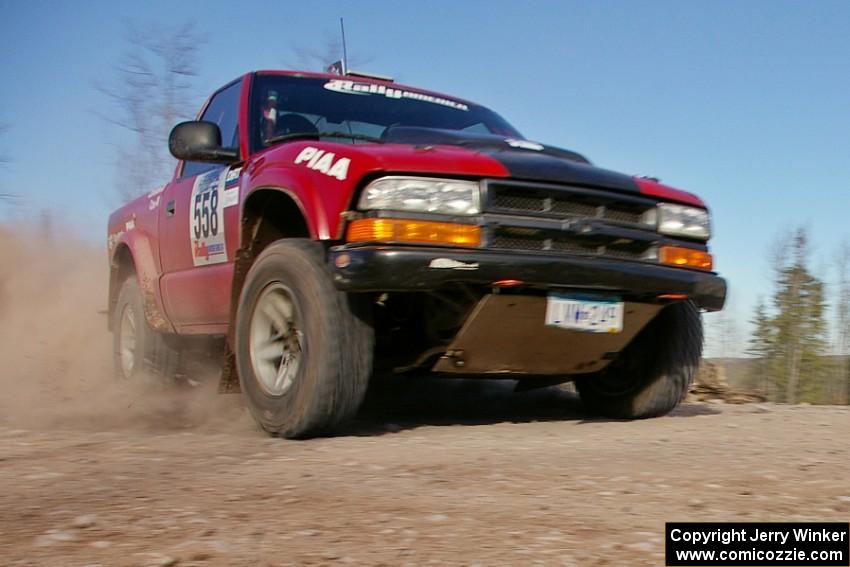 Jim Cox / Brent Carlson Chevy S-10 on SS1.