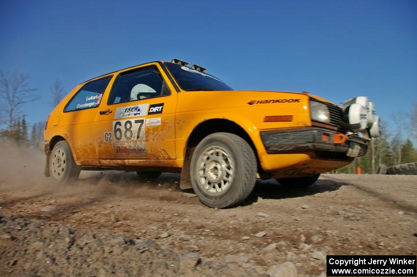 Chad Eixenberger / Jay Luikart VW Golf on SS1.