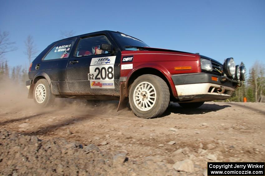 Carl Seidel / Ben Slocum VW Golf on SS1.