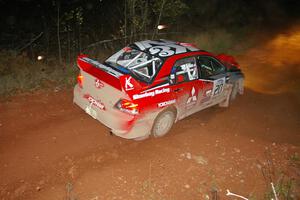 Andrew Comrie-Picard / Marc Goldfarb Mitsubishi Lancer Evo 9 blasts through the final corner of SS4, Echo Lake 1.