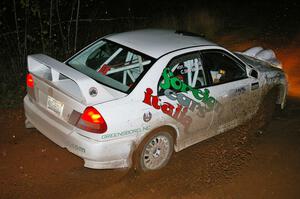 Charles Sherrill / Wilson VonKessler Mitsubishi Evo IV at the final corner on Echo Lake 1, SS4.