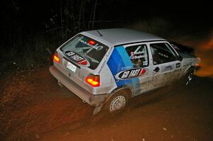 Chris Duplessis / Martin Headland VW GTI through the final corner of Echo Lake 1, SS4.