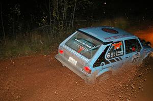 Tom Burress / Don Burress VW Rabbit slings rocks on the final turn of Echo Lake 1, SS4.