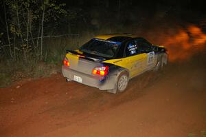 Jaroslaw Sozanski / Catherine Woods Subaru WRX blast through the final corner of Echo Lake 1, SS4.