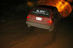 Paul Koll / Matt Wappler VW GTI come through the final corner of Echo Lake 1, SS4.