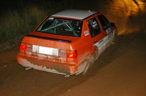 Mike Merbach / Jeff Feldt VW Jetta on the final corner of Echo Lake 1, SS4.