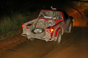 Jim Cox / Brent Carlson come out of the final corner of Echo Lake 1, SS4, in their Chevy S-10.
