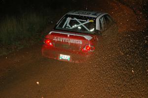 Jan Zedril / Jody Zedril Mitsubishi Lancer ES on the final corner of on Echo Lake 1, SS4.