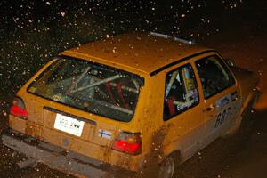 Chad Eixenberger / Jay Luikart VW Golf flings rocks at the final corner of Echo Lake 1, SS4.