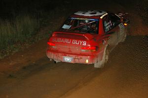 Matt Marker / Justin Haughn Subaru Impreza at the final corner of SS4, Echo Lake 1.