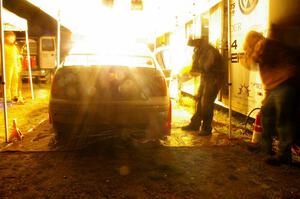 Lars Wolfe / Kent Gardam VW Jetta Turbo gets serviced during Kenton service #2 (1).