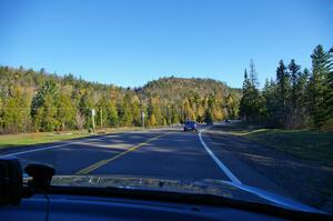 Sheer cliff on a mountain on the drive up US41 to Copper Harbor.