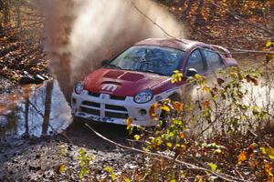 Doug Shepherd / Karen Wagner Dodge SRT-4 hit a large puddle near the end of gratiot Lake 1, SS9.