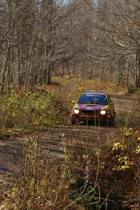 Bryan Pepp / Jerry Stang Subaru WRX at speed on Gratiot Lake 1, SS9.